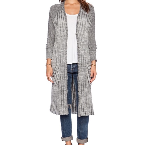 Free People Sweaters - Free People Grey Duster Cardigan